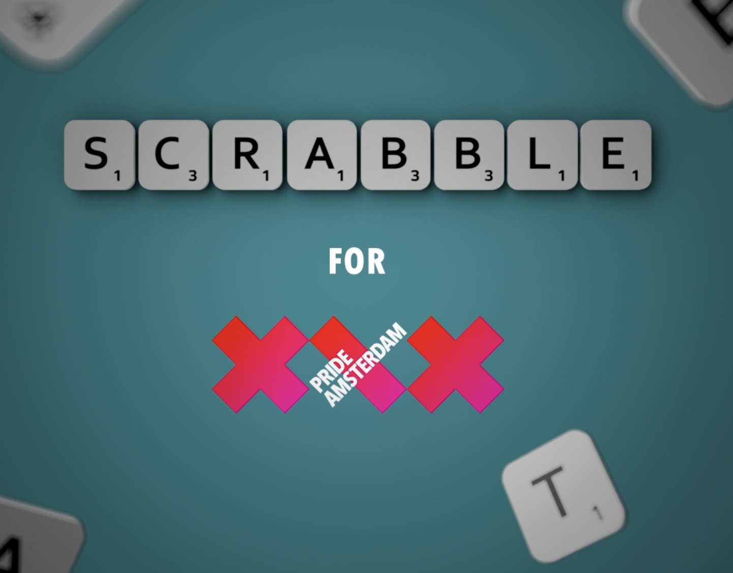 Scrabble voor Pride Amsterdam