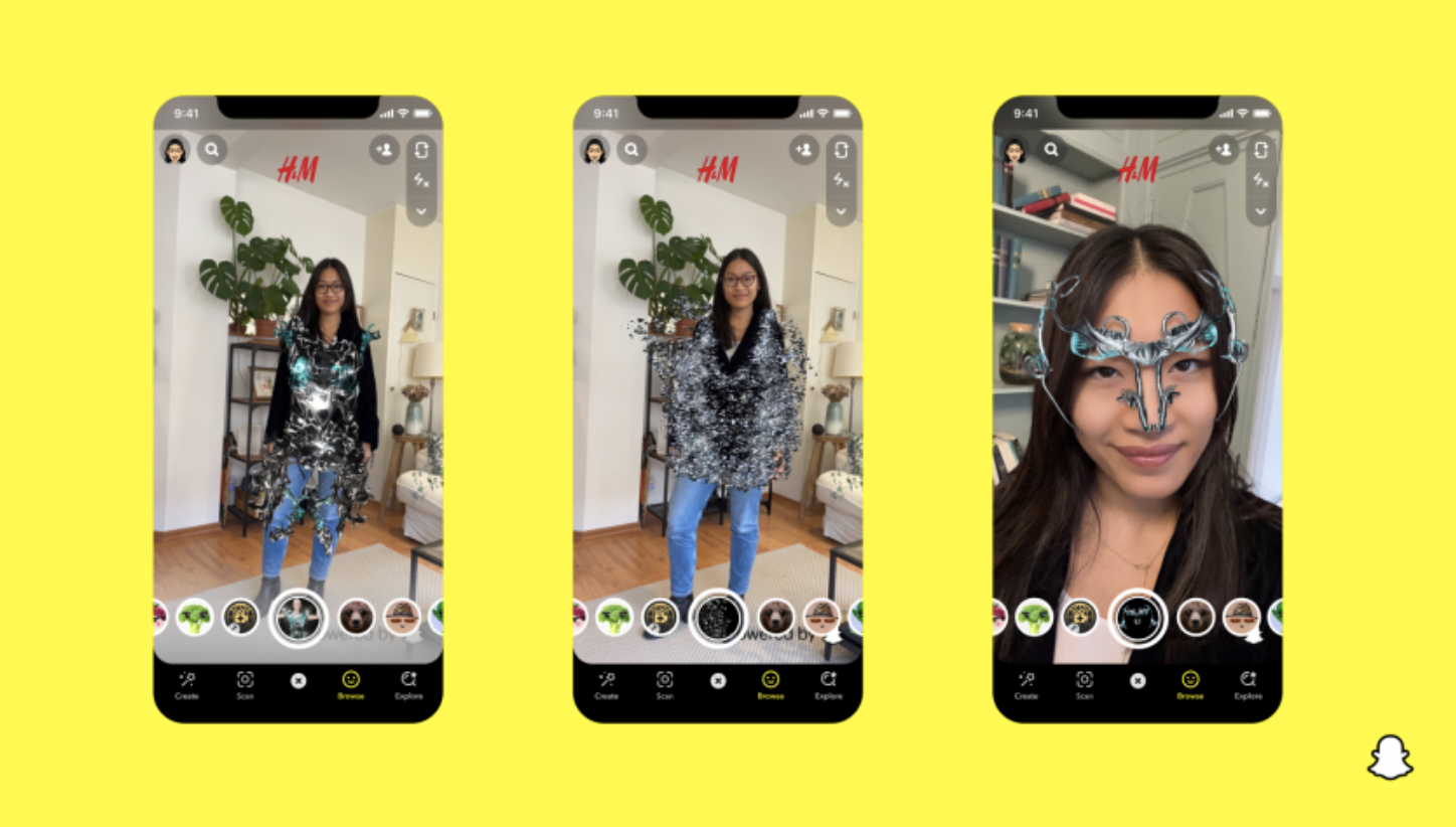 Snapchat start wereldwijde digitale samenwerking met H&M