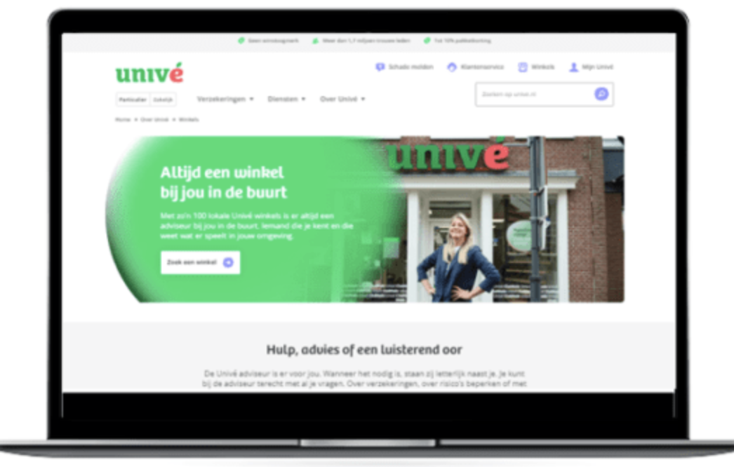 Univé opnieuw winnaar ‘Website van het Jaar’ in categorie Verzekeringen