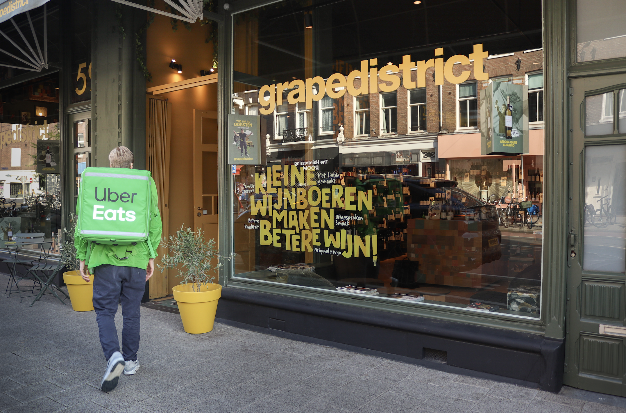 Grapedistrict bezorgt wijn aan huis dankzij Uber Eats