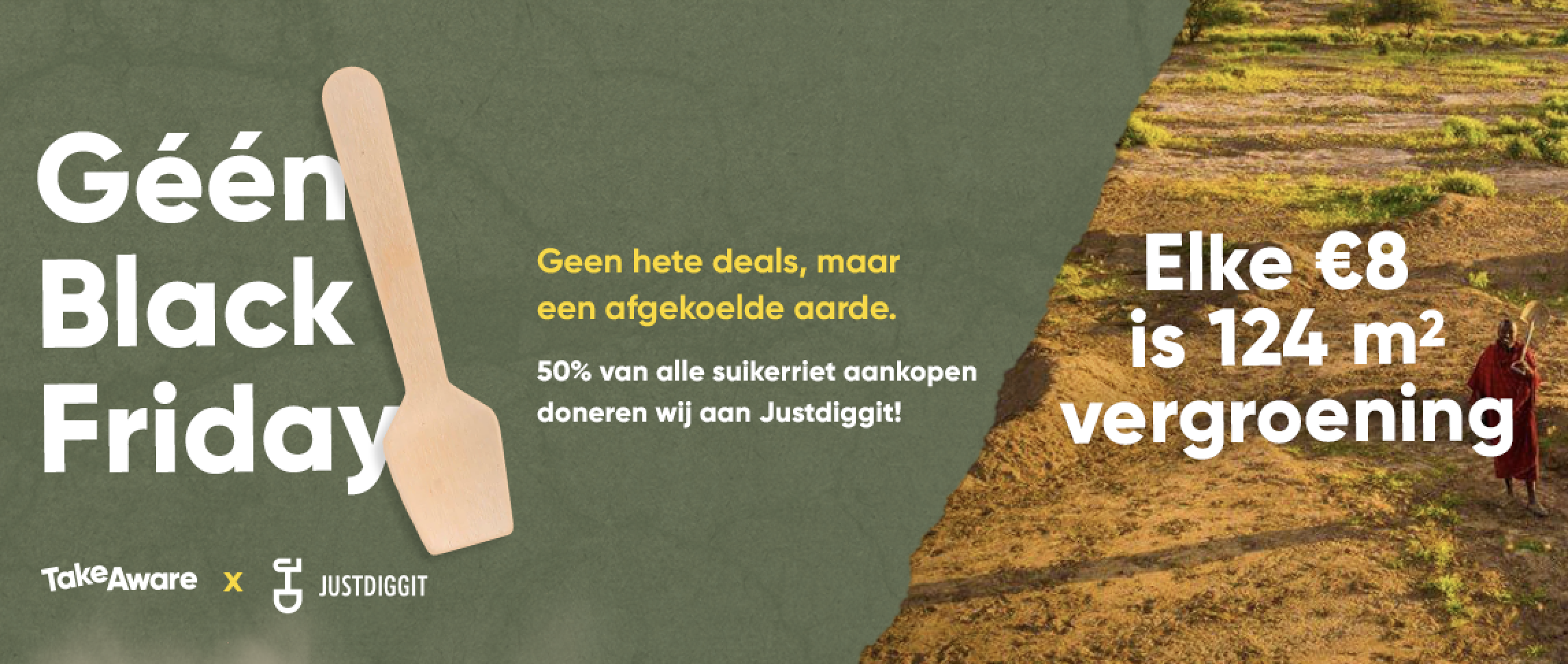 TakeAware en Justdiggit slaan handen ineen voor een groenere toekomst op Black Friday