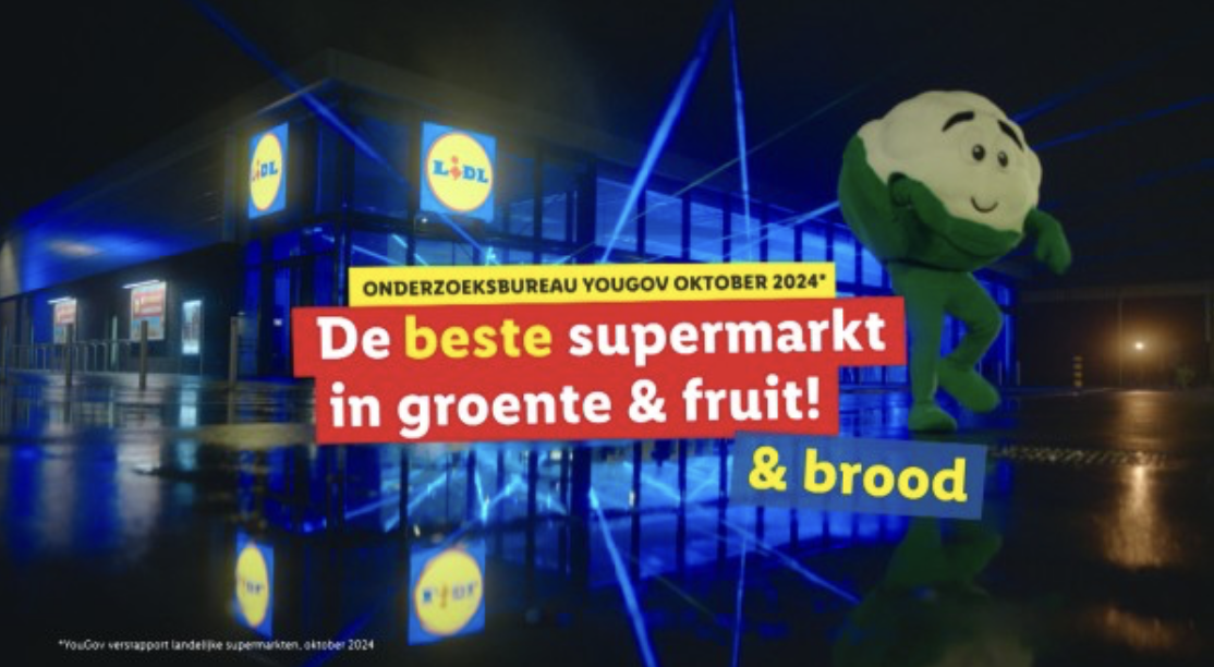 Lidl viert benoeming beste supermarkt in groente, fruit én brood in nieuwe commercial