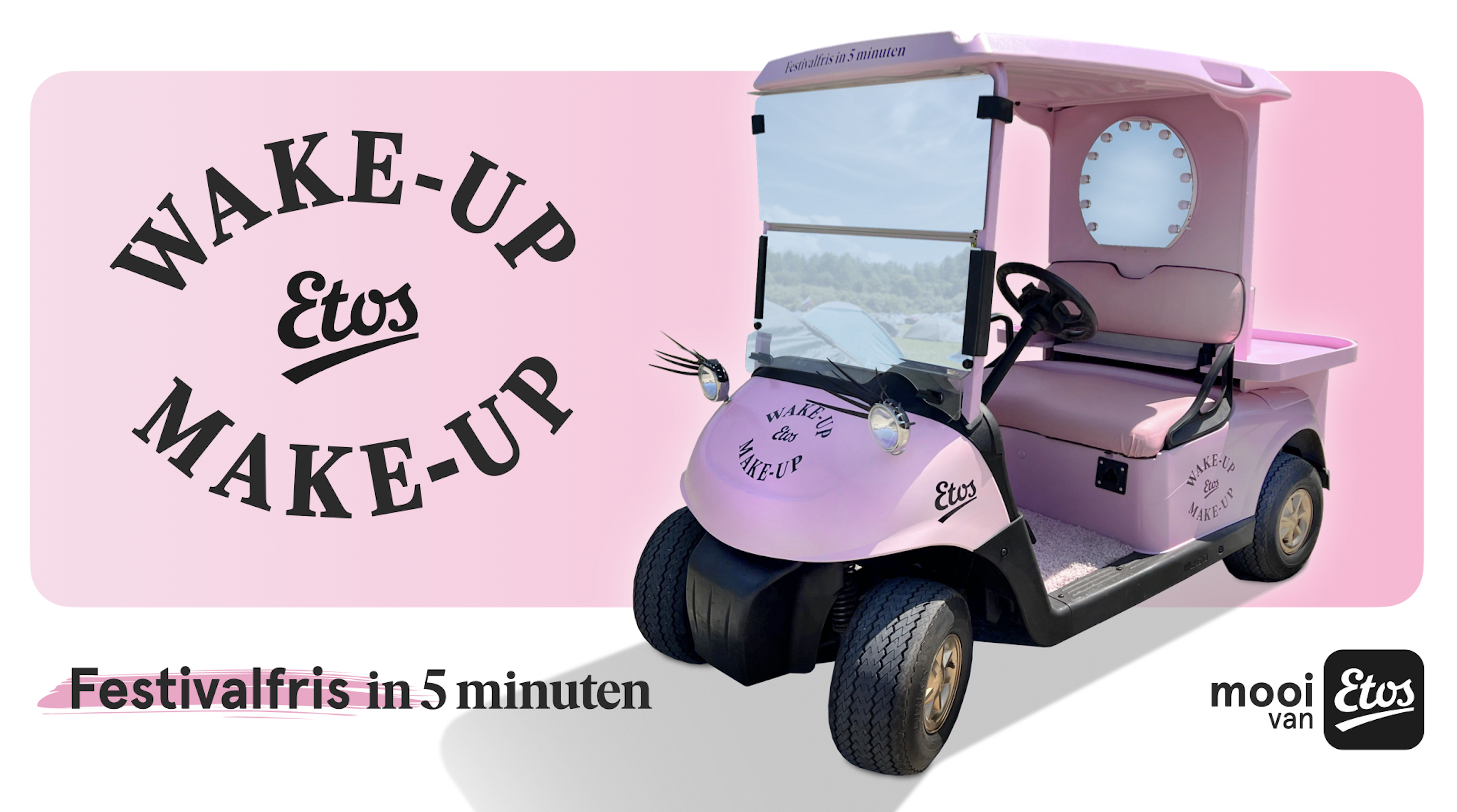 Etos rijdt rond op Best Kept Secret met beautykar
