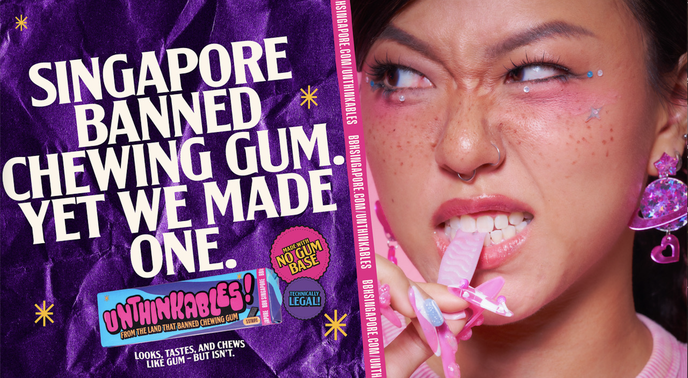 BBH Singapore lanceert ‘Unthinkables’, de eerste legale kauwgom van Singapore