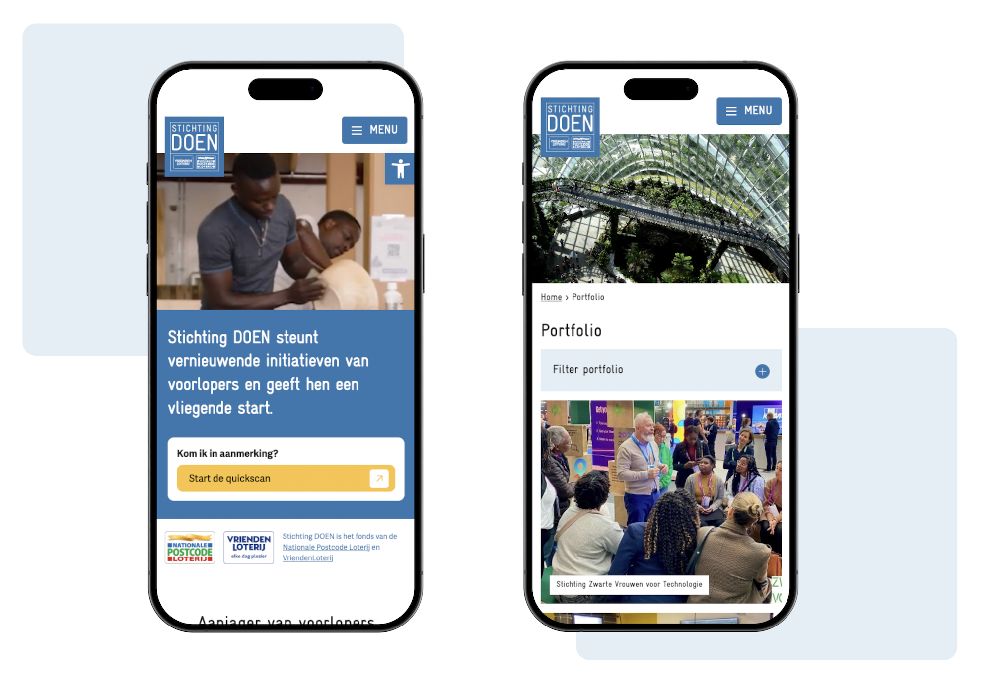 Eenvoud en Stichting DOEN bouwen samen duidelijke websites