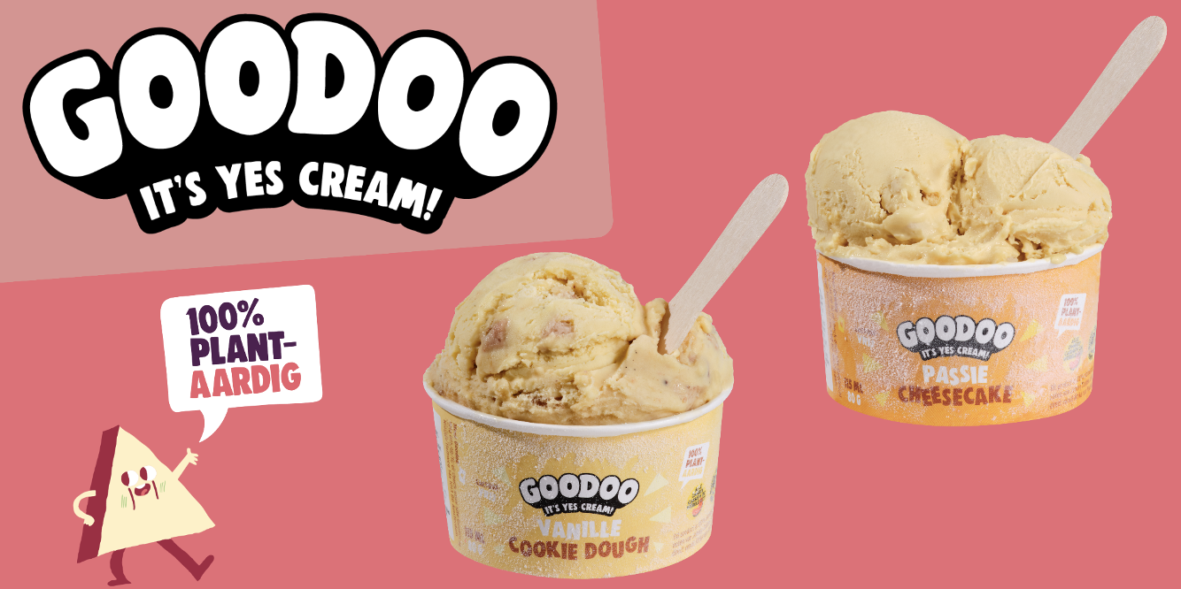 Twee nieuwe ijscups van Goodoo verkrijgbaar bij 344 Albert Heijn-winkels