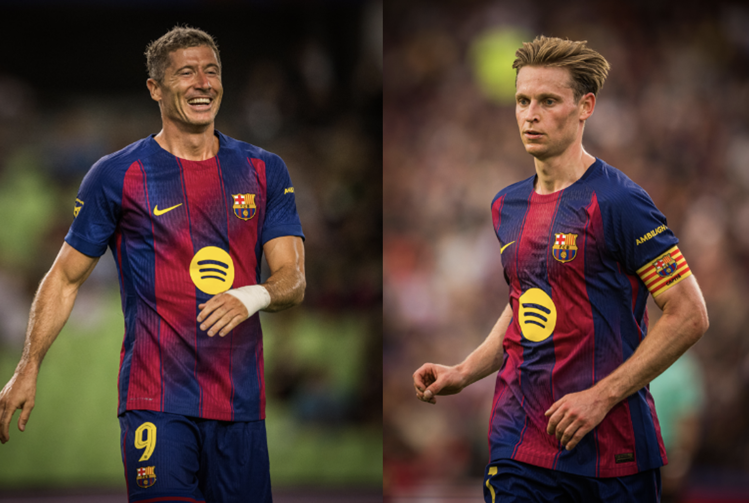 Frenkie de Jong en Robert Lewandowski tekenen bij Philips Ambilight TV