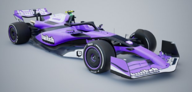 Twitch voor het eerst in-game als F1-auto