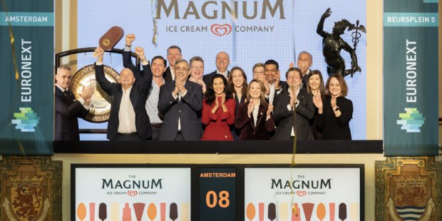 The Magnum Ice Cream Company betreedt Amsterdamse beurs